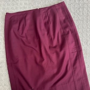 Cranberry colored pencil skirt